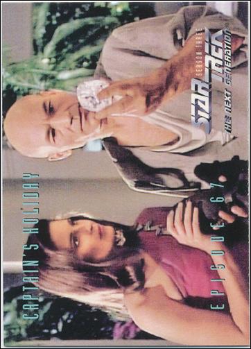 Star Trek: The Next Generation - The Episode Collection Season Three (Base Set) card 288 Captain's Holiday, Episode 67C