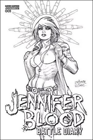 Jennifer Blood: Battle Diary issue 1-E Joseph Michael Linsner 1:10 Line Art Cover