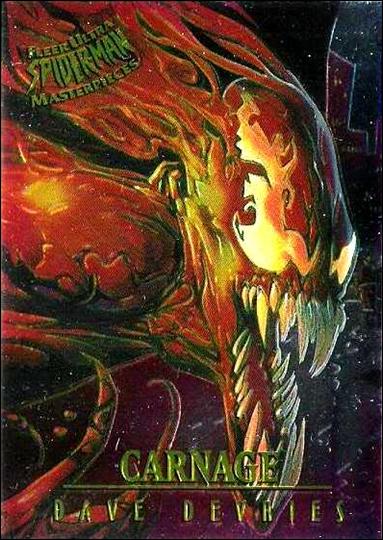 Fleer Ultra Spider-Man (Masterpieces Subset) card 1 Carnage (Dave DeVries)