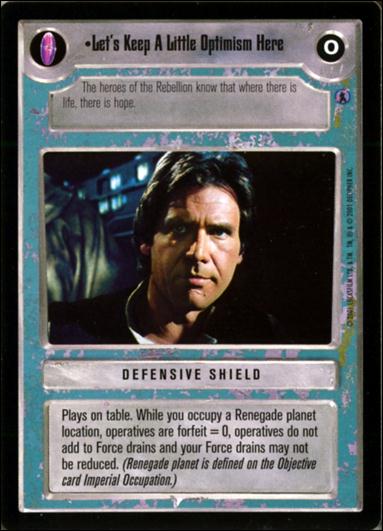 Star Wars: Reflections III (Base Set) card 143 Let's Keep A Little Optimism Here
