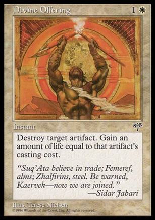 Magic the Gathering: Mirage (Base Set) card 11 Divine Offering