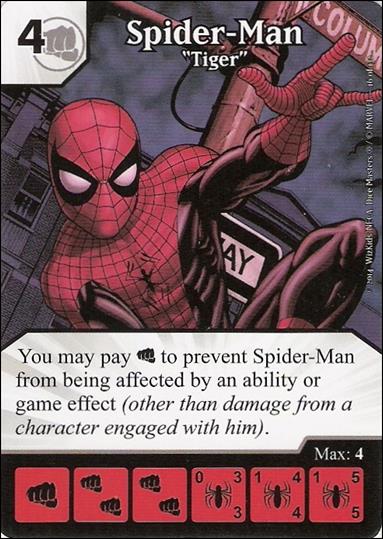 Marvel Dice Masters Avengers vs. X-Men  card 16 Spider-Man: "Tiger"