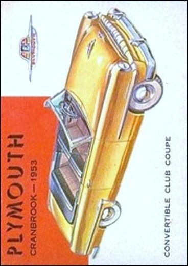World on Wheels (Base Set) card 79 Plymouth Cranbrook 1953