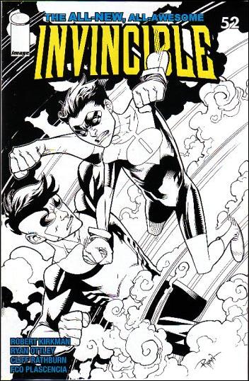Invincible issue 52-B Black & White Retailer Cover