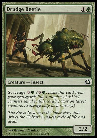 Magic the Gathering: Return to Ravnica (Base Set) card 122 Drudge Beetle
