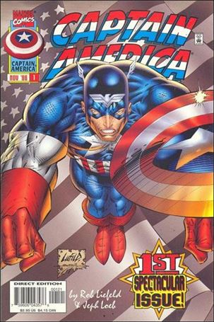 Captain America (1996) issue 1-B Flag Cover