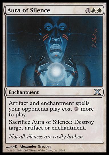 Magic the Gathering: 10th Edition (Base Set) card 6 Aura of Silence