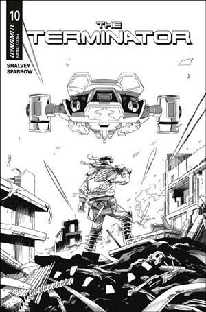 Terminator (2024) issue 10-F Declan Shalvey B&W 1:10 Cardstock Cover