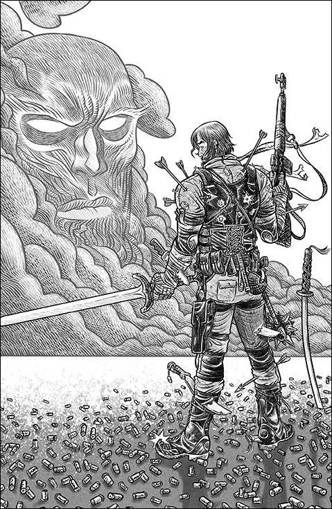BRZRKR issue 11-H David Rubín 1:100 B&W Virgin Cover