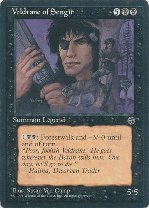 Magic the Gathering: Homelands (Base Set) card 60 Veldrane of Sengir