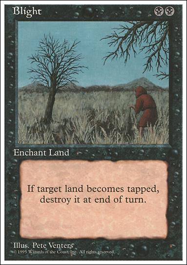 Magic the Gathering: 4th Edition (Base Set) card 122 Blight