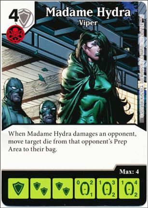 Marvel Dice Masters Deadpool card 24 Madame Hydra: Viper