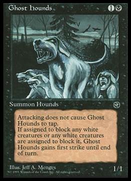 Magic the Gathering: Homelands (Base Set) card 49 Ghost Hounds