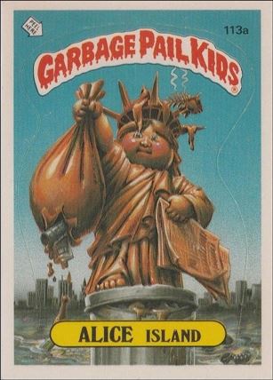 Garbage Pail Kids: Series 03 (Base Set) card 113a-B Alice Island (Black Number)