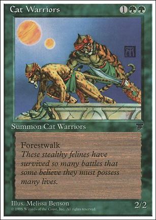 Magic the Gathering: Chronicles (Base Set) card 58 Cat Warriors