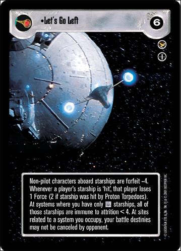 Star Wars: Theed Palace Limited (Base Set) card 65 Let's Go Left