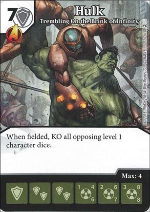 Marvel Dice Masters Avengers Infinity Campaign Box  card 26 Hulk: Trembling On the Brink of Infinity