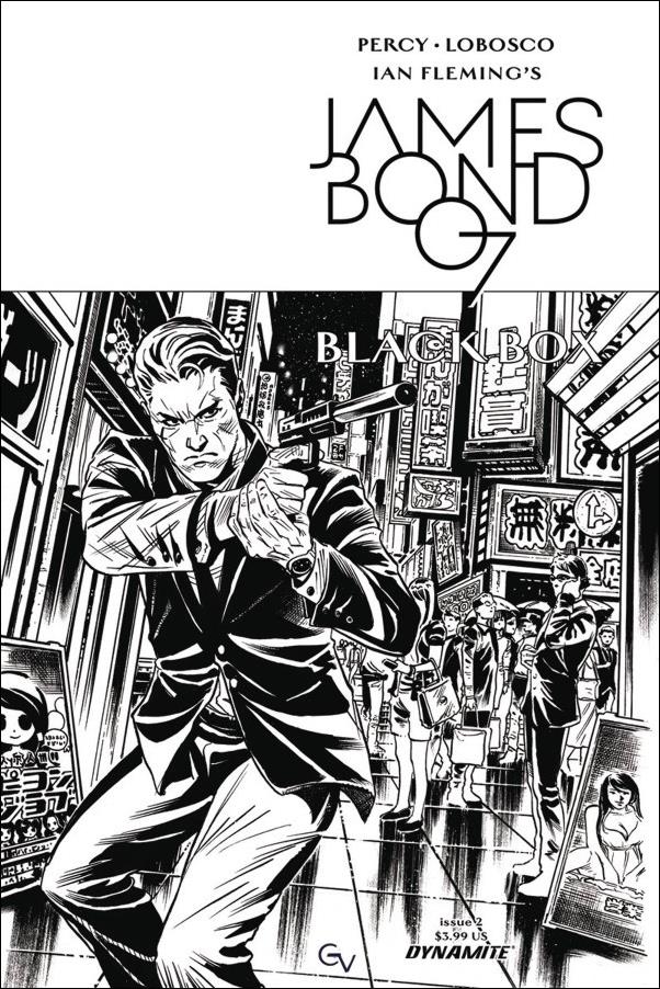 James Bond: Black Box issue 2-D Giovanni Valletta 1:10 Black & White Cover
