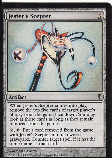Magic the Gathering: Coldsnap (Base Set) card 137 Jester's Scepter