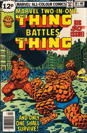 Marvel Two-in-One (1974) issue 50-B UK Price Cover
