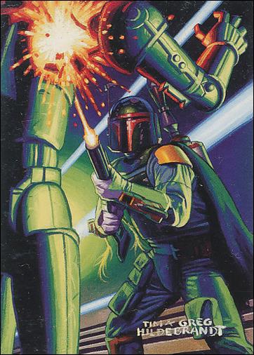 Star Wars: Shadows of the Empire (Base Set) card 91 4-LOM Tries His Luck Against Fett
