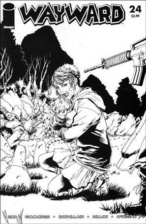 Wayward issue 24-D Steven Cummings Walking Dead Tribute B&W Cover