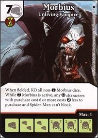 Marvel Dice Masters Amazing Spider-Man card 141 Morbius: Unliving Vampire