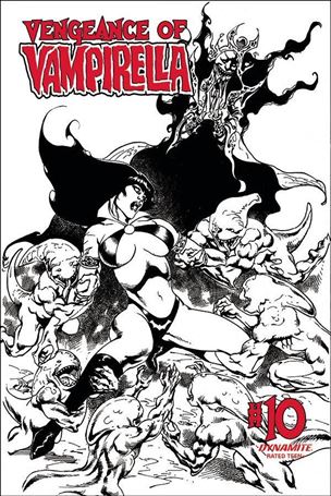 Vengeance of Vampirella (2019) issue 10-G Roberto Castro 1:11 Black & White Cover
