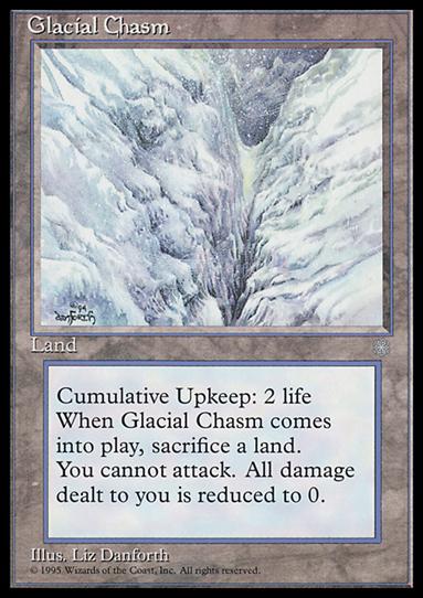 Magic the Gathering: Ice Age (Base Set) card 353 Glacial Chasm