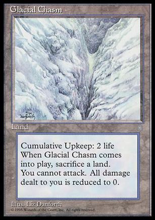 Magic the Gathering: Ice Age (Base Set) card 353 Glacial Chasm