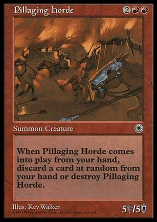 Magic the Gathering: Portal (Base Set) card 142 Pillaging Horde