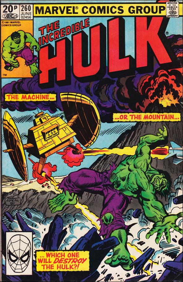 Incredible Hulk (1968) issue 260-B UK Price Cover
