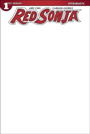 Red Sonja (2017) issue 1-L Blank Authentix Cover