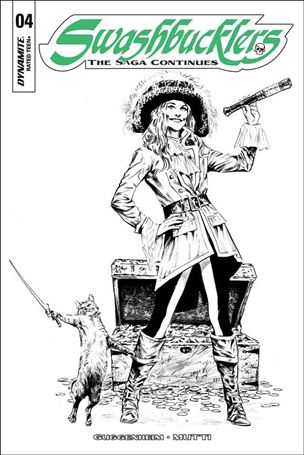 Swashbucklers: The Saga Continues issue 4-C Butch Guice 1:10 Black & White Cover