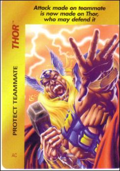 Marvel OverPower (Base Set) card nn219 Thor: Protect Teammate