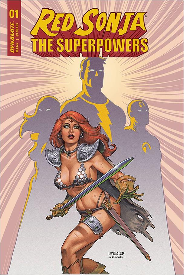 Red Sonja: The Superpowers issue 1-B Joseph Michael Linsner Cover