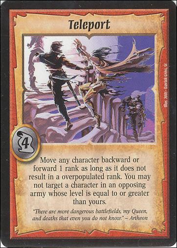 Warlord: Saga of the Storm card 140 Teleport