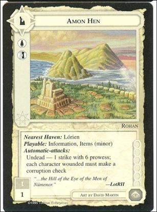 Middle-Earth: The Wizards (Base Set) card 13 Amon Hen