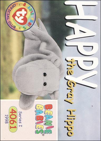 Beanie Babies Series 1 (Base Set) card 84 Happy the Gray Hippo