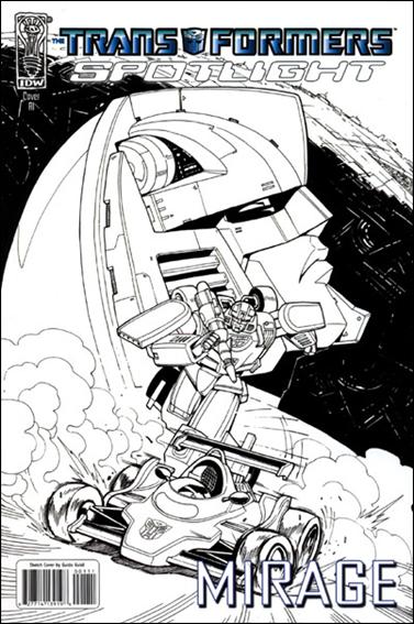 Transformers Spotlight issue nn13-B Mirage - Guido Guidi 1:10 Black & White Cover