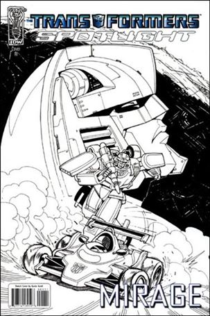 Transformers Spotlight issue nn13-B Mirage - Guido Guidi 1:10 Black & White Cover