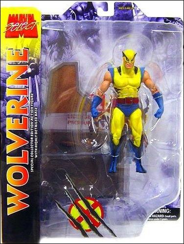 Marvel Select figure 43-B Wolverine (1st Appearance) with Weapon X Base