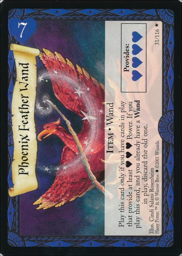 Harry Potter (Base Set) card 31 Phoenix Feather Wand