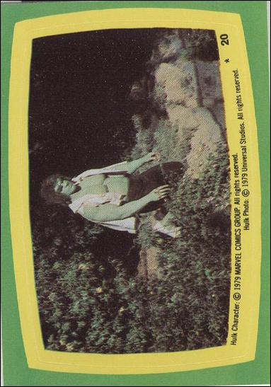Incredible Hulk (Sticker Subset) card 20 card # 22