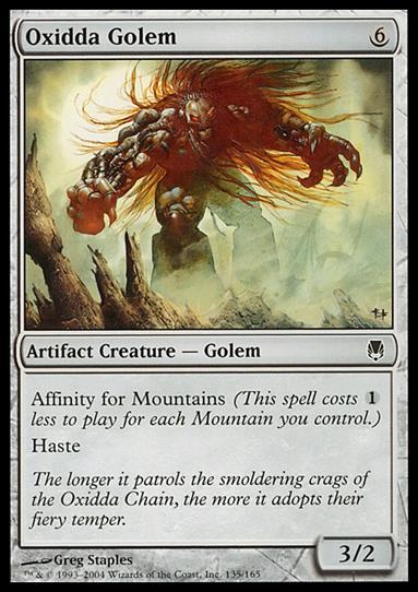 Magic the Gathering: Darksteel (Base Set) card 135 Oxidda Golem