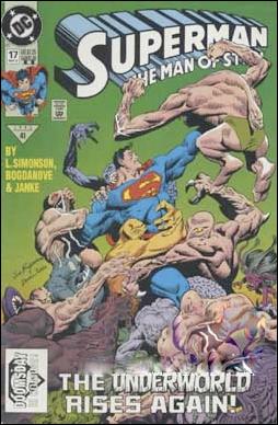 Superman: The Man of Steel issue 17-B White & Blue Logo Cover (2nd Printing)