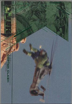Hulk Film and Comic Cards (Base Set) card 7 Copter Clash