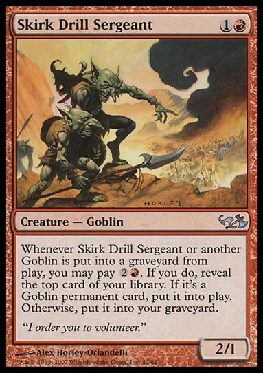 Magic the Gathering: Duel Decks: Elves vs. Goblins (Base Set) card 49 Skirk Drill Sergeant
