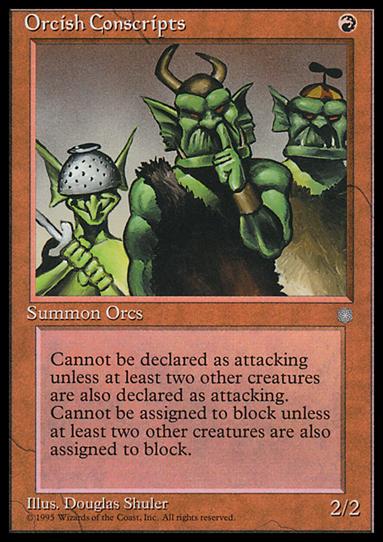 Magic the Gathering: Ice Age (Base Set) card 206 Orcish Conscripts