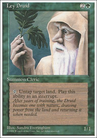 Magic the Gathering: 4th Edition (Base Set) card 256 Ley Druid